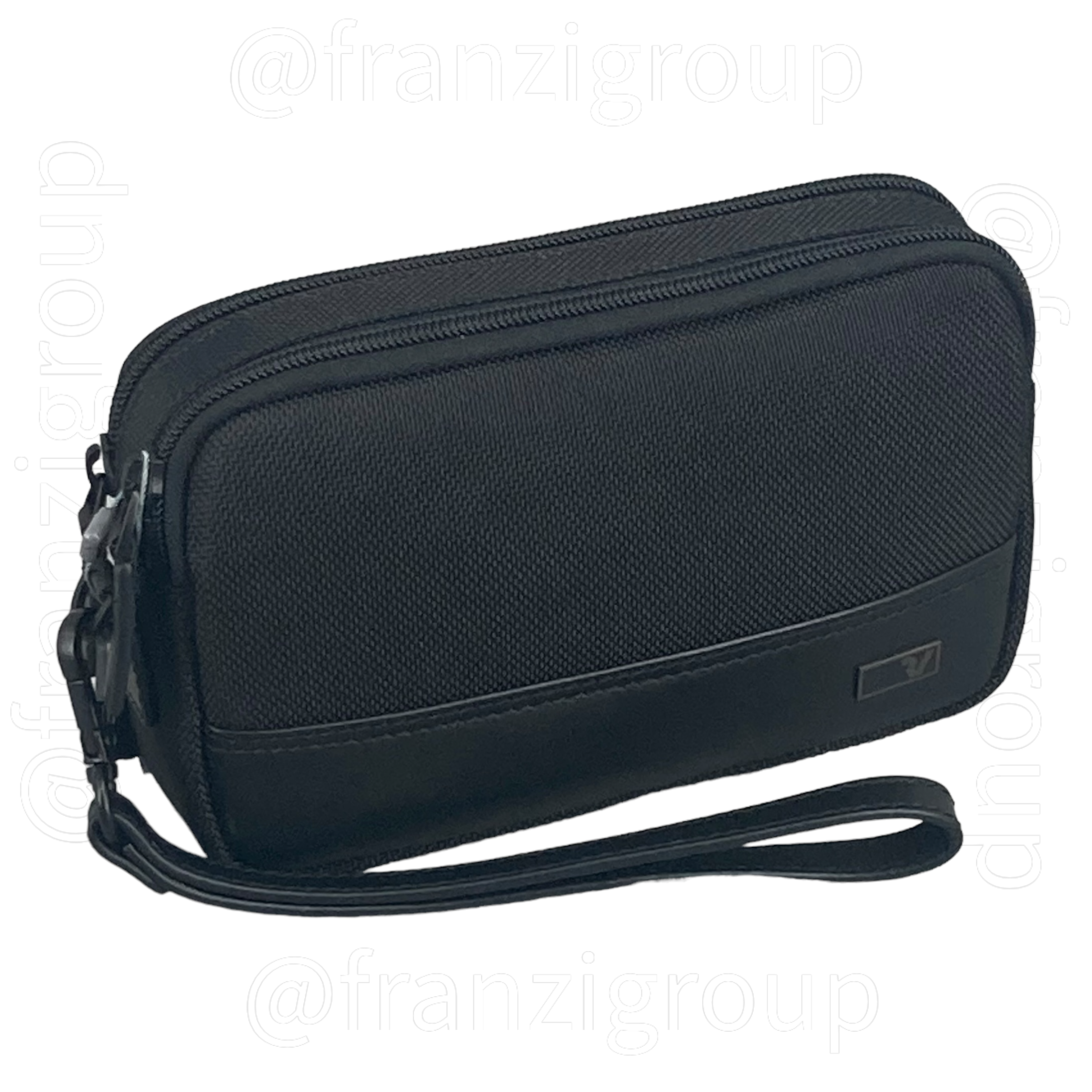 Roncato Ciak Pochette Uomo Pelle 3 Zip con Polsiera 512 Nero